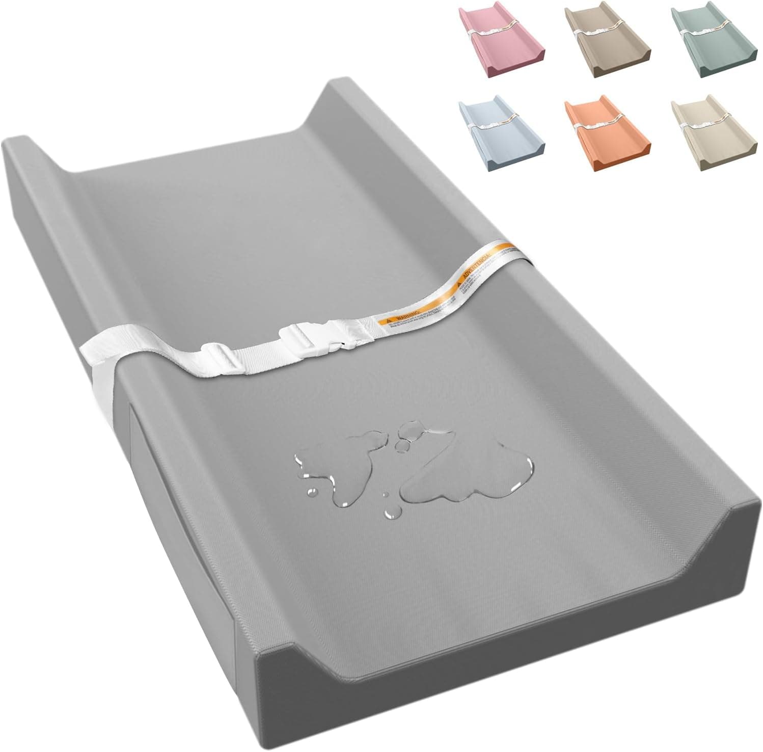 Vegan Leather Baby Changing Pad, Waterproof & Wipeable Soft Diaper Changing Mat 32" x 16.6" Comfortable Infant Changing Station for Dresser & Table