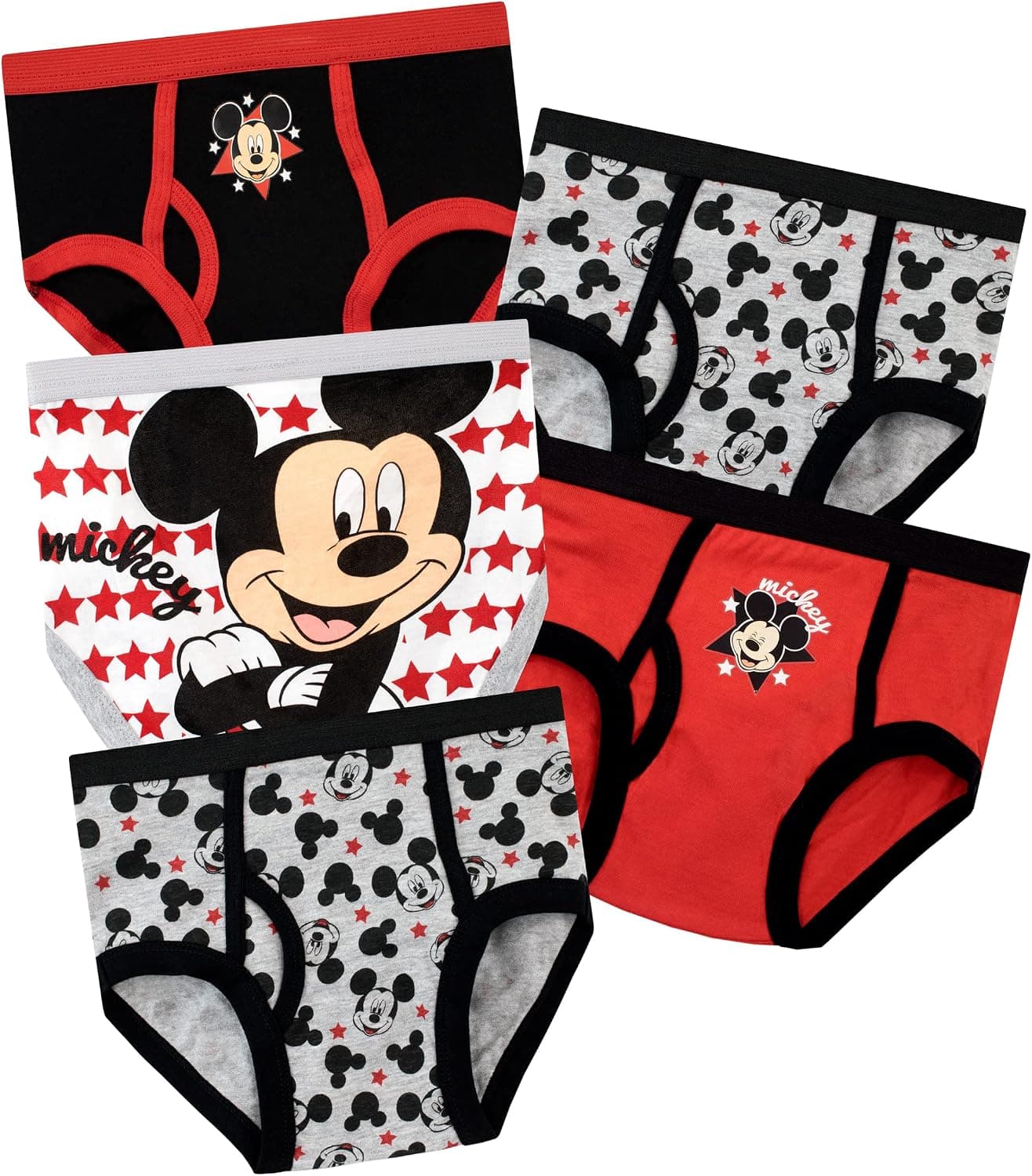 Disney Boys' Mickey Mouse Underwear Pack of 5
