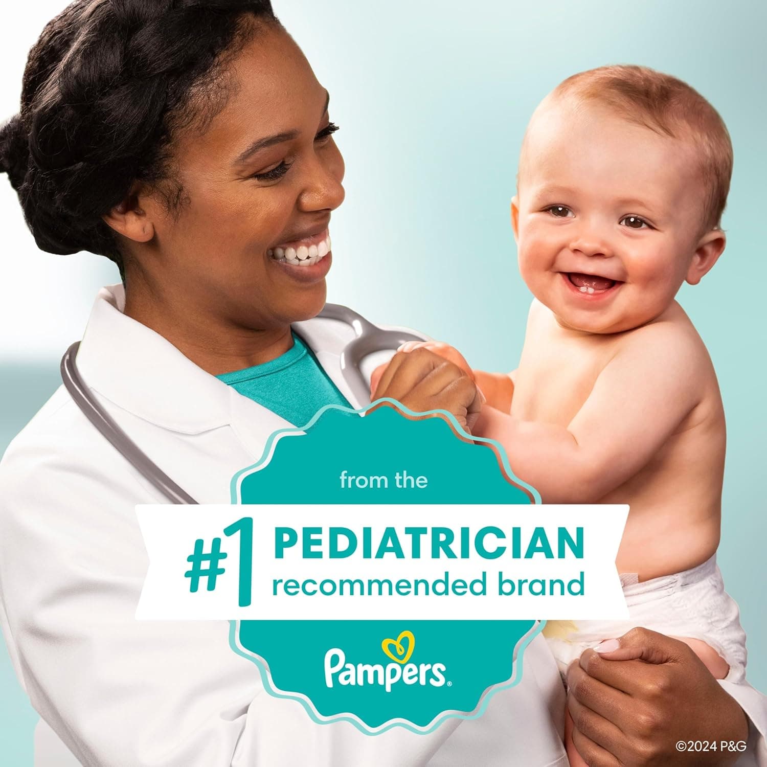 Pampers Sensitive Baby Wipes, Clinically Proven, Water Based, Hypoallergenic and Unscented Baby Wipes, 504 Baby Wipes Total (6X Flip-Top Packs)