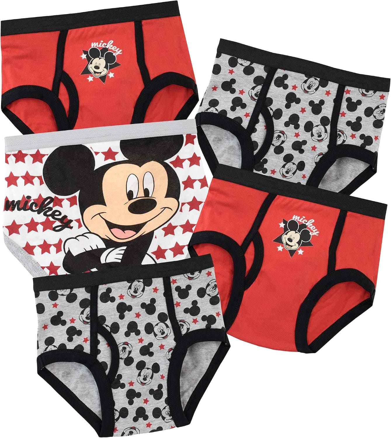Disney Boys' Mickey Mouse Underwear Pack of 5